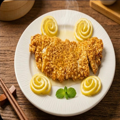 Tiras de pollo salsa de limón
